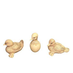Vintage Old Carolina Decoy Company Lot of 3  Baby Duck Chicks Decoy Figurines